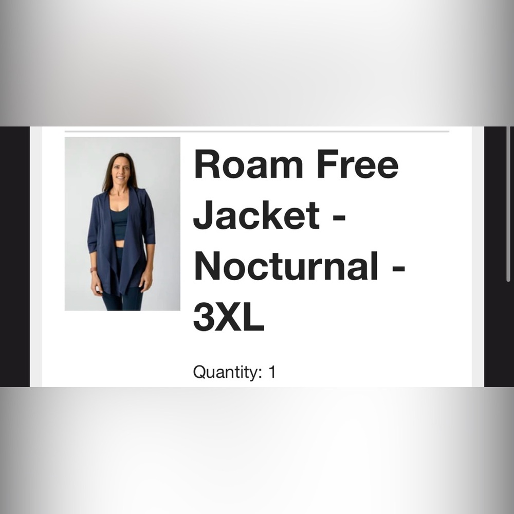 NWT Yoga Democracy Roam Free Plus Size Oversized Navy Blue Cardigan Jacket 3XL - Picture 6 of 13